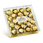 Ferrero Rocher chocolate by Carrefour, featuring a golden wrapped hazelnut treat with a crunchy exterior and creamy filling.
