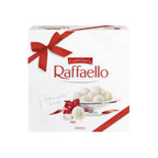 Carrefour Raffaelo chocolate with coconut and almond, arranged in a decorative box.