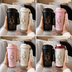 Luxe Floral Thermal Couple Mug — Available in 4 Colors ✨
