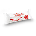 Delicious Raffaelo chocolate from Carrefour, featuring a creamy coconut coating and a whole almond center.