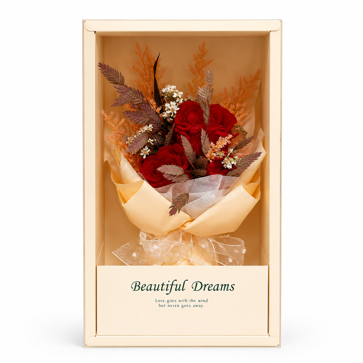 Cream Red Luxury Bloom Box🍂♥️