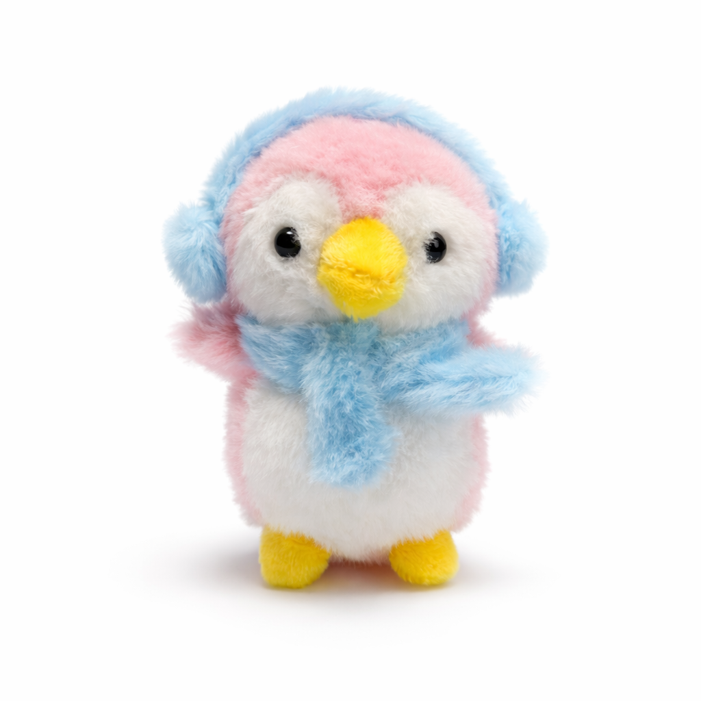 Soft Penguin Plush Keychain from Givana, winter edition, featuring a cute, cuddly penguin plush with a keyring attachment.