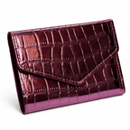 Givana glossy Queen wallet with sleek design and shiny finish, showcasing multiple card slots and a compact form.