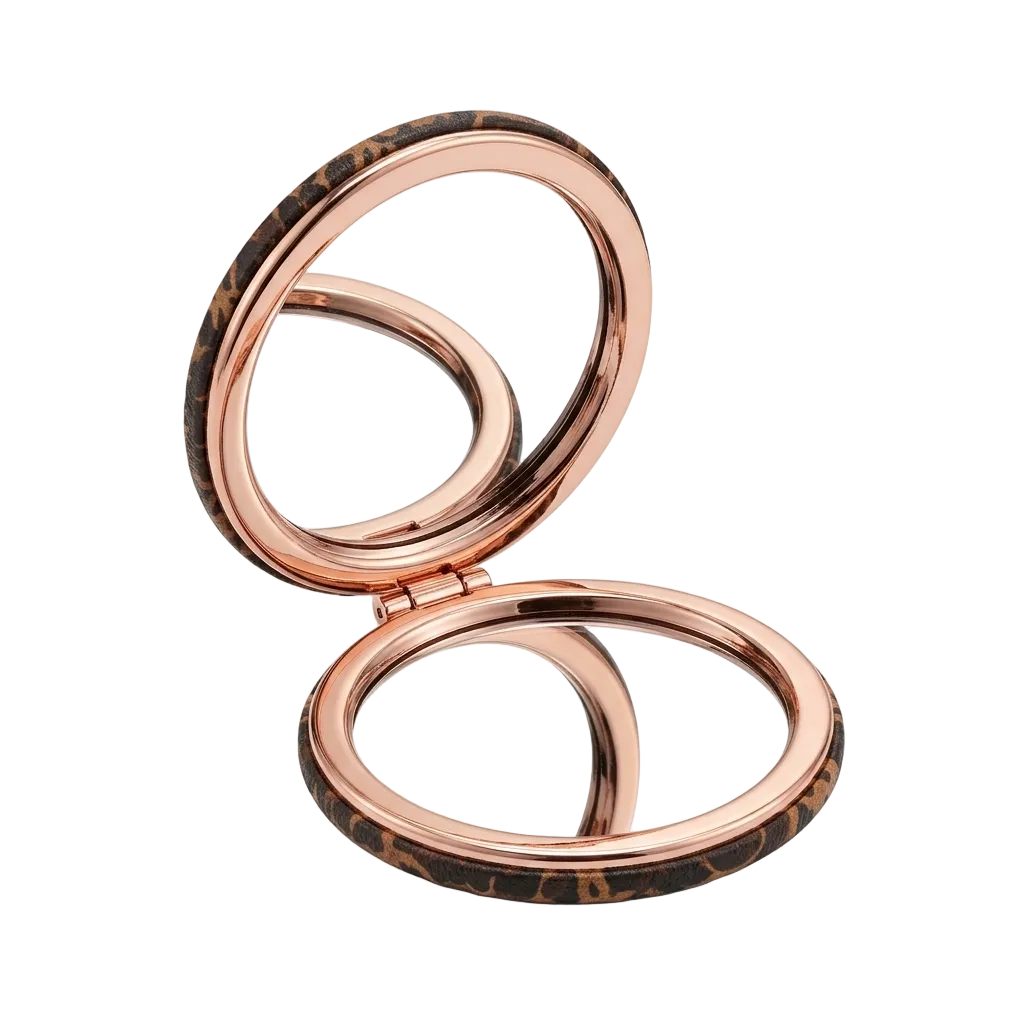 Givana luxury double-sided pocket mirror with compact design, featuring reflective surfaces on both sides.