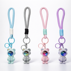 Givana astronaut space keychain featuring a detailed astronaut figure on a silver keyring, perfect for space enthusiasts.