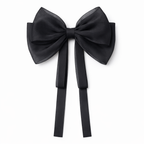 Givana chiffon bow hair clip in soft pink, featuring a delicate design and elegant texture for stylish hair accessories.