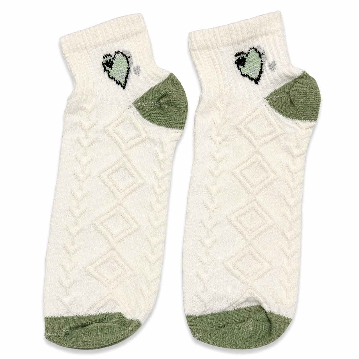 Givana Lucky Mood Socks in vibrant green with five unique design options, showcasing colorful patterns and cozy fabric.