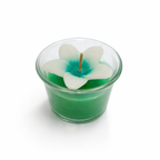 Givana Bloom Glow Mini Candle in a colorful glass container, available in six vibrant shades, perfect for cozy decor.