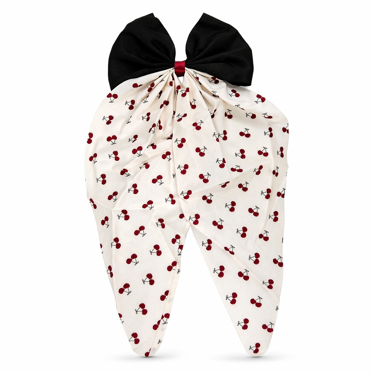 Cherry Babe Clip-On Bow by Givana in four vibrant colors, featuring a playful cherry design on a stylish hair accessory.