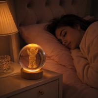 Cosmic Explorer Glow – Crystal Lamp (Small & Large Size) 🚀✨