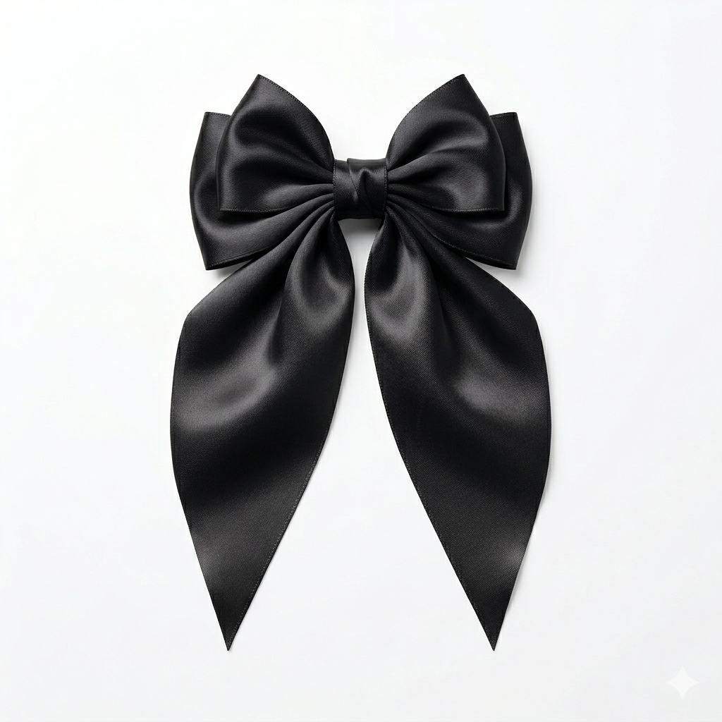 Givana elegant satin ribbon bow hair clip with a decorative bow design for stylish hair accessories.
