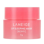 Givana Laneige Lip Sleeping Berry Mask 3g in a small jar with berry-flavored lip mask visible inside