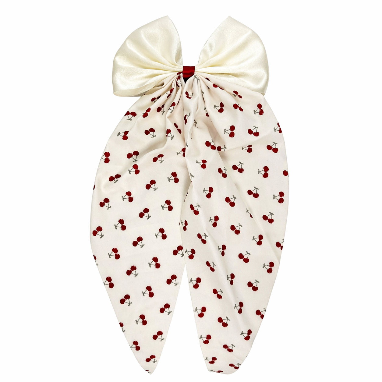 Cherry Babe Clip-On Bow by Givana in four colors, featuring a cute cherry design perfect for accessory styling.