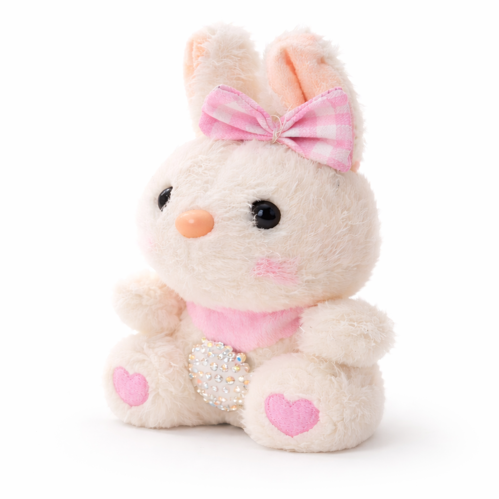 Soft baby bunny plush toy from Givana's Baby Bunny Bliss collection, featuring adorable bunny design and pastel colors.