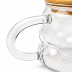 Bubble Glass Mug with Bamboo Lid ✨🥤