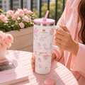 Stanley Rose Luxe No-Spill Tumbler 🌷— Original Stanley • 100% Leakproof • Premium Quality ✨