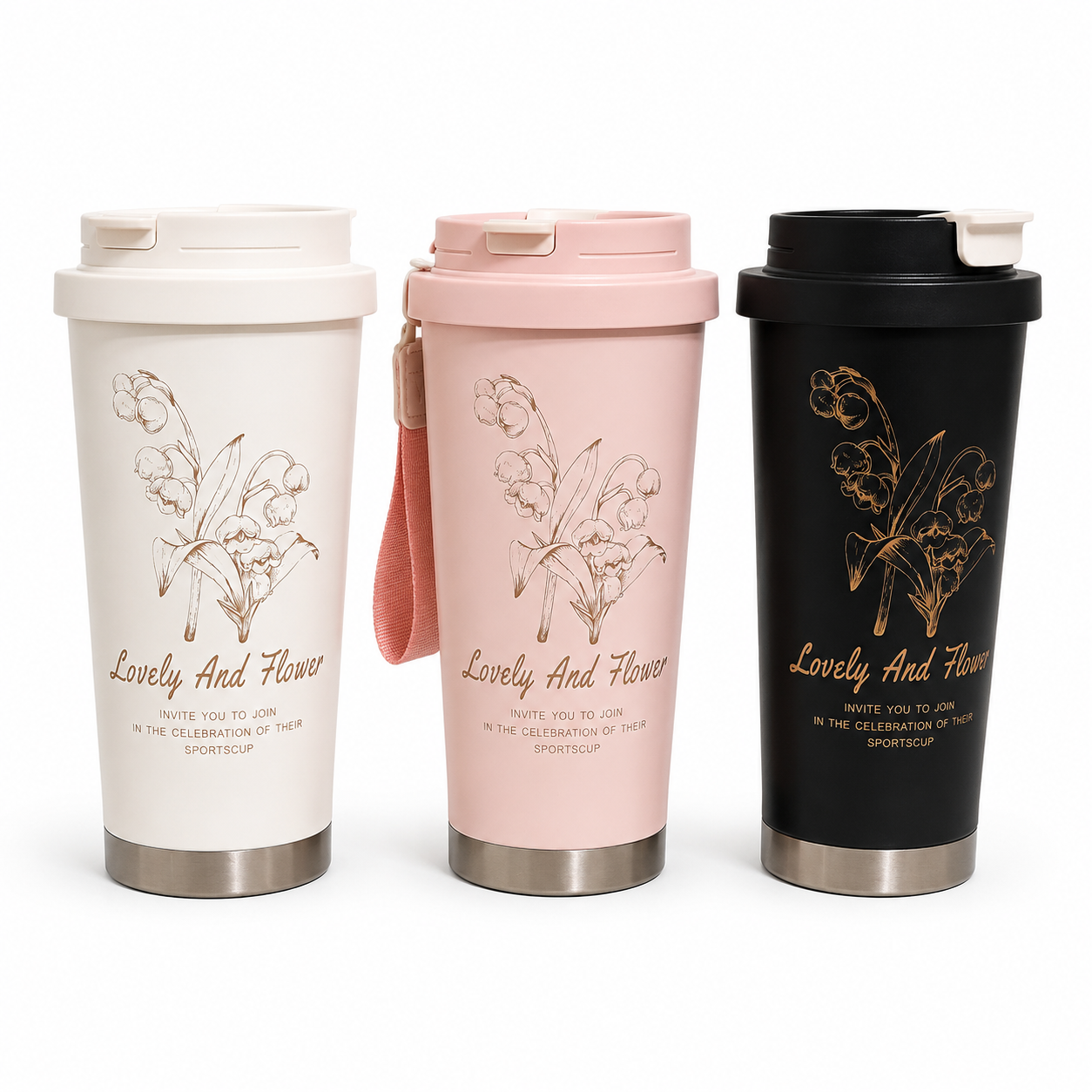 Luxe Floral Thermal Mug — Available in 3 Colors ✨