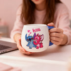 Stitch & Angel Kiss Mug – Love Edition 💕✨