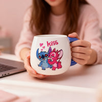Stitch & Angel Kiss Mug – Love Edition 💕✨