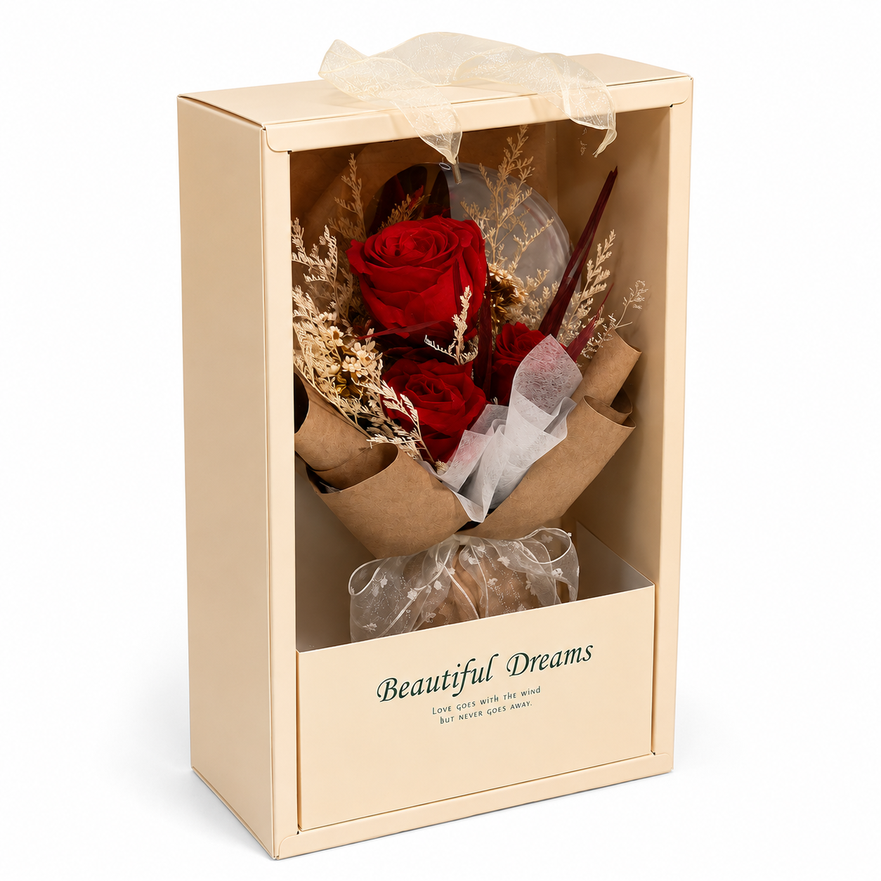 Golden Beige Luxury Bloom Box🌹