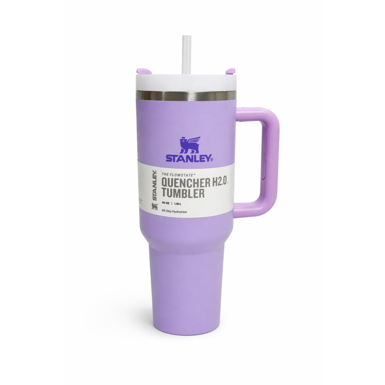 Givana Stanley Glow Tumbler mug in various colors, with a glowing exterior and sleek design for hot and cold beverages.