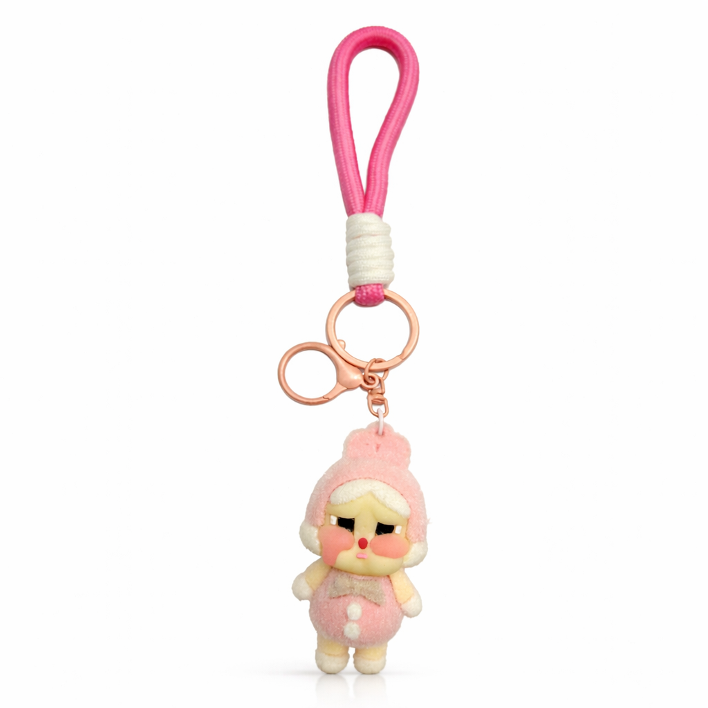 Givana Cry Baby character keychain featuring a colorful, expressive cartoon design on a metal keyring.