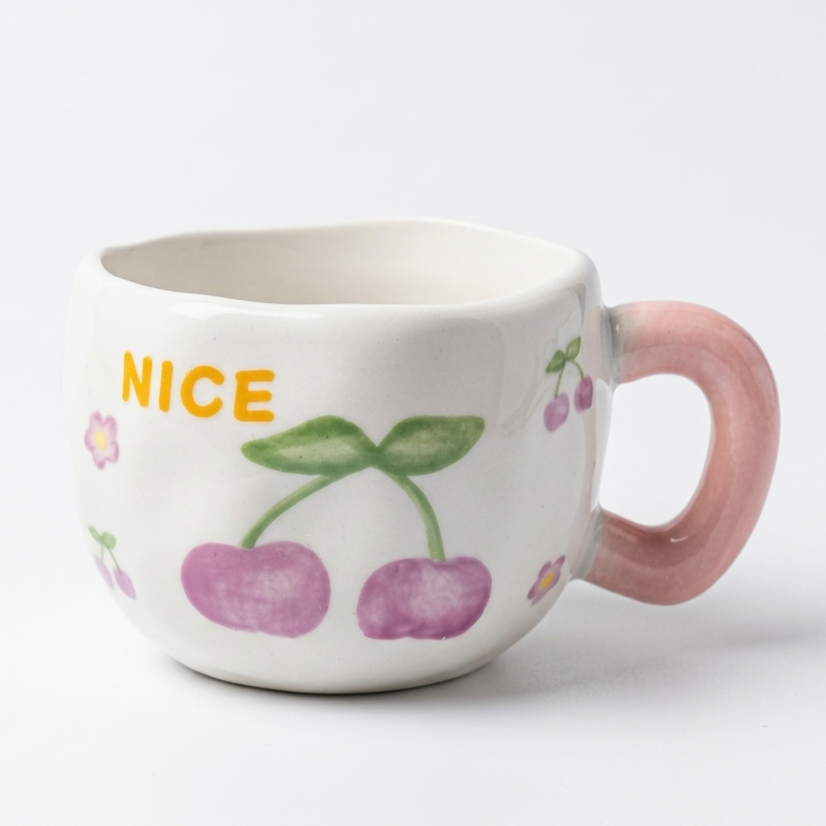 Givana SHEIN mug with a stylish design, ceramic coffee mug featuring a comfortable handle and colorful pattern.