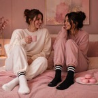 Givana Retro Vibe Crew Socks featuring vibrant patterns, available in two colorful designs, made from comfortable knit fabric.