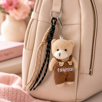 Teddy Style Keychain 🧸— Cozy Fashion Vibe 🤎✨