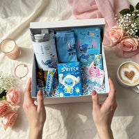 Stitch & Angel Deluxe Blue Gift Box | ✨ (6 Gifts Inside)✨