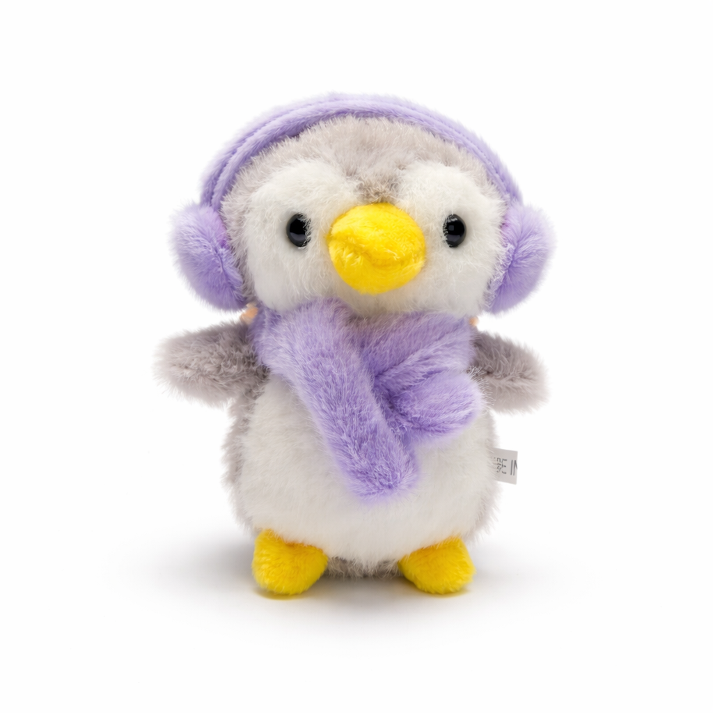 Givana Soft Penguin Plush Keychain featuring a cute winter-themed penguin with soft fabric and a keyring attachment.