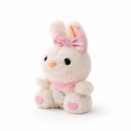 Cute baby bunny plush toy from Givana's Baby Bunny Bliss collection, featuring soft fur and adorable floppy ears.