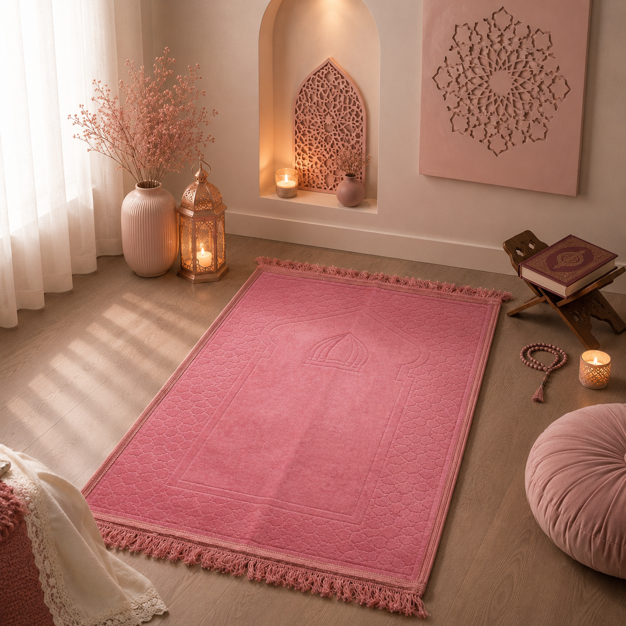 Rose Pink Classic Prayer Mat 💞