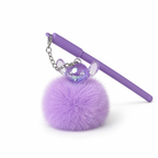 Givana Fluffy Charm Pen in vibrant colors with a soft, fluffy charm attached, perfect for writing and decorative use.