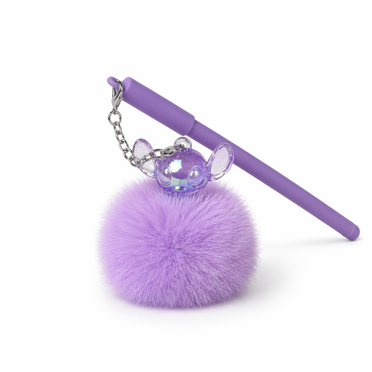 Givana Fluffy Charm Pen in vibrant colors with a soft, fluffy charm attached, perfect for writing and decorative use.