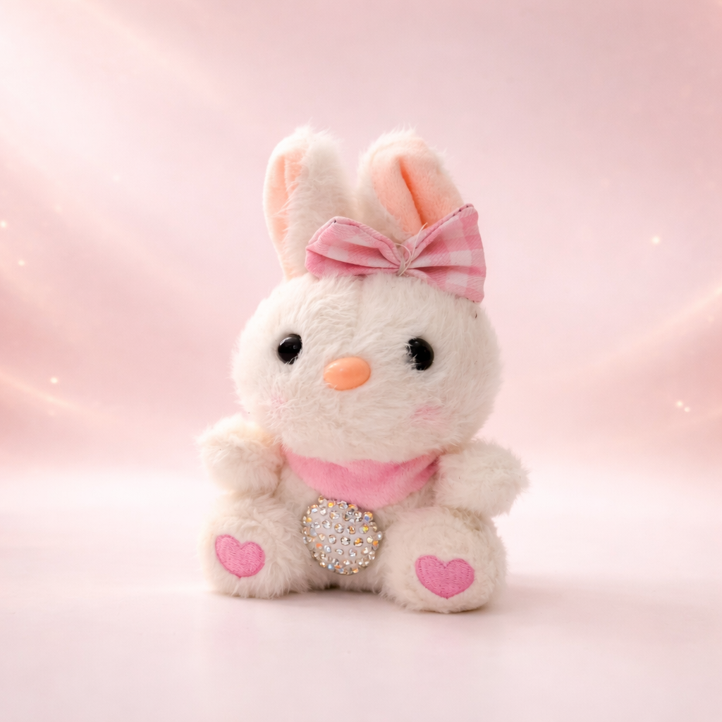 Soft plush baby bunny toy from Givana's Baby Bunny Bliss collection, featuring a cute, cuddly design with pastel colors.