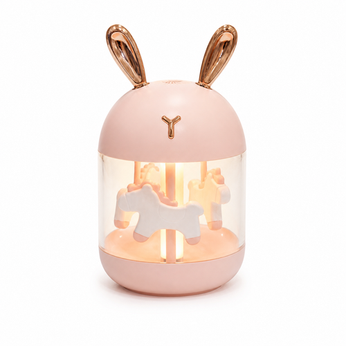 Bunny Dream Carousel Diffuser – Rotating Aroma Lamp 🎠✨