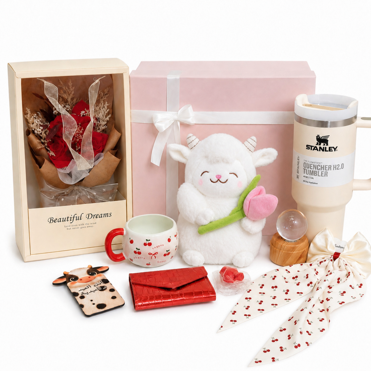 Cherry Red & Cream 9 Gifts Eid Al-Adha Box 🍒🤍