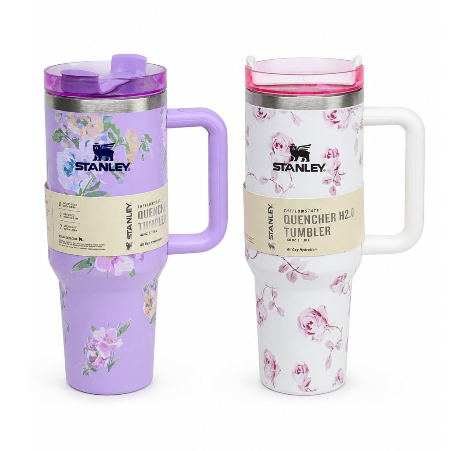 Floral Stanley Tumbler – Available in 3 Designs 🌸✨