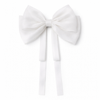 Givana chiffon bow hair clip in soft pastel colors, featuring delicate fabric and a secure alligator clip for styling hair.