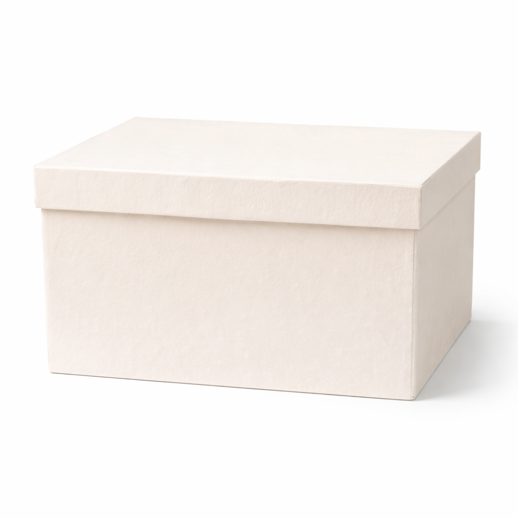 Off-white Givana gift box with colorful fillers, ready for gift-giving, featuring a stylish and elegant packaging design.