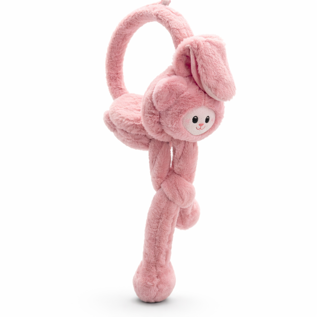 Givana cute character earmuffs with plush animal design, soft fabric covers for warmth and playful style.