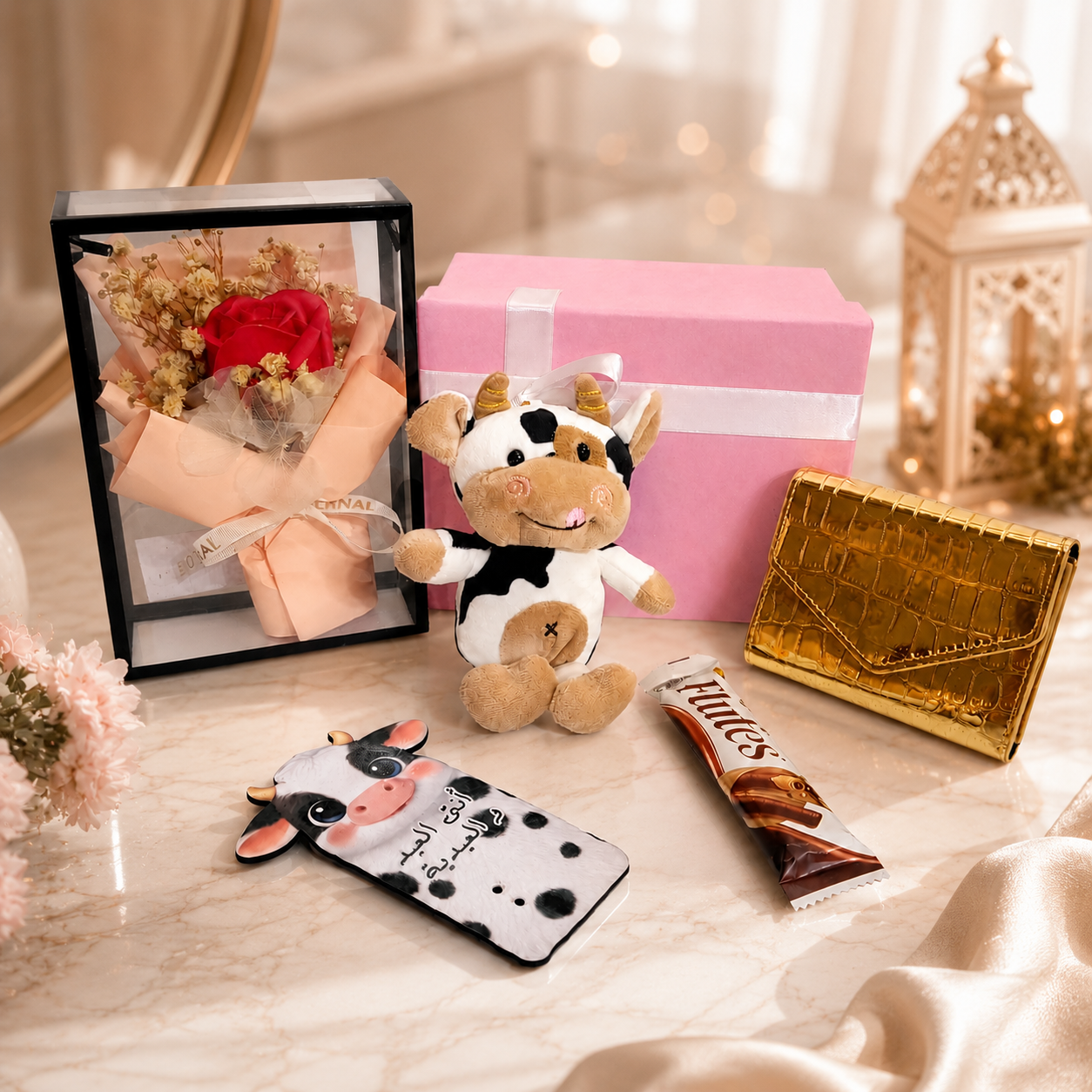 Cow & red flower 5 Gifts Eid Al-Adha Box 🐮✨
