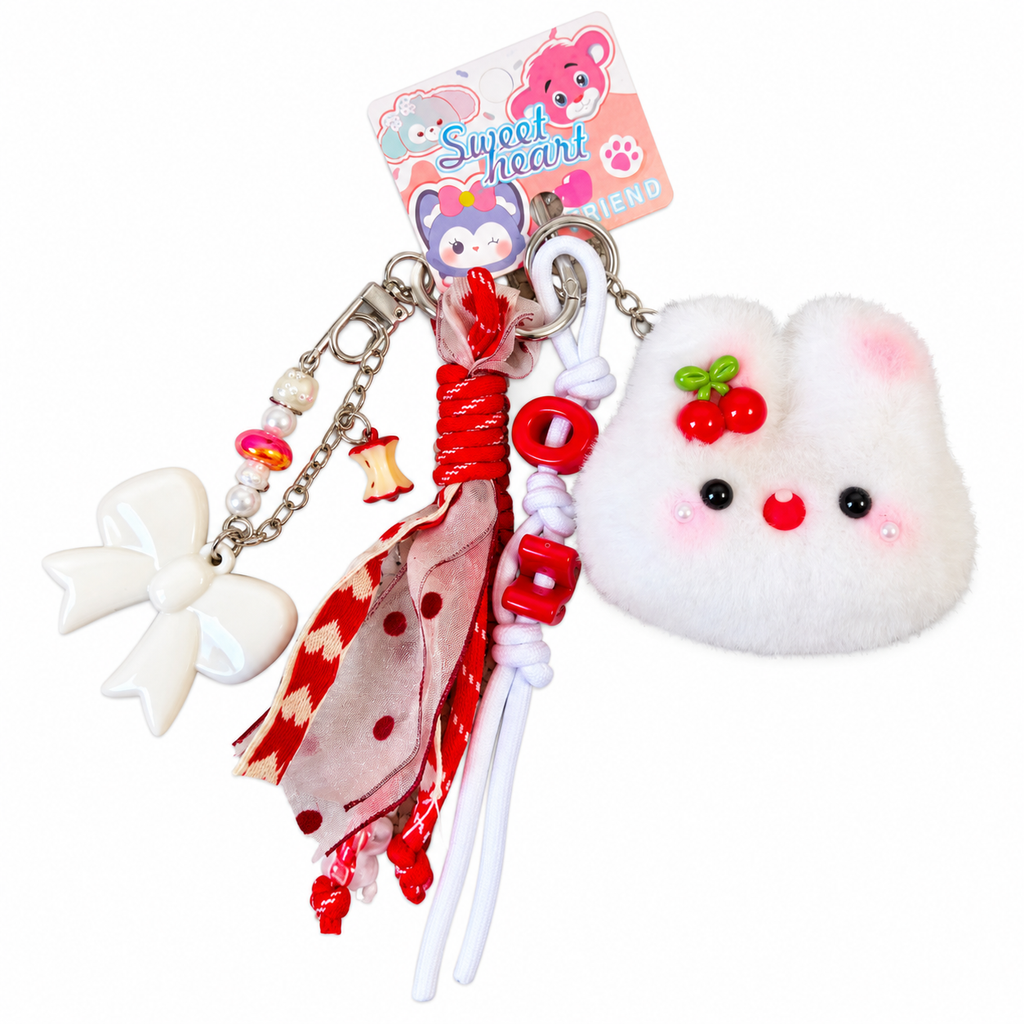 Sweetheart Cherry Plush Bag Charm & Keychain