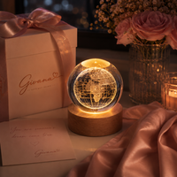 World Explorer Glow – Crystal Lamp (Small Size) 🌍✨