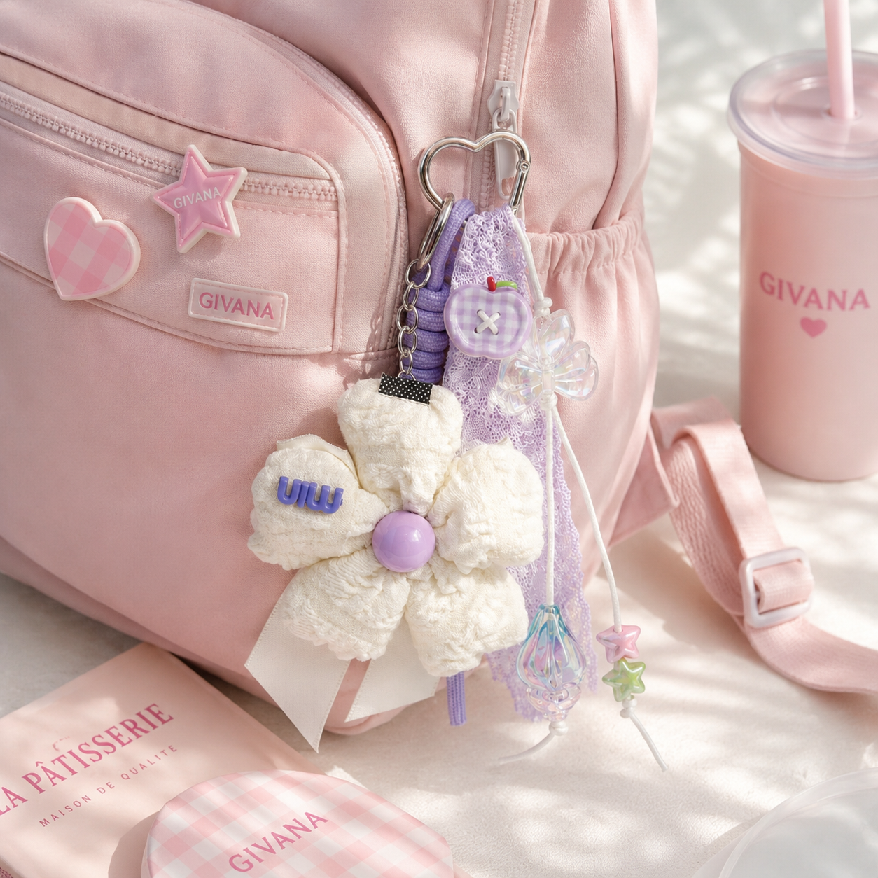 Lavender Coquette Charm Keychain ✨💜