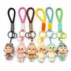 Givana Cry Baby character keychain hanging from a keyring, featuring detailed design and vibrant colors.