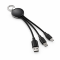 Givana 3-in-1 multi-charging cable keychain with compact design, featuring multiple USB connectors for versatile device charging.