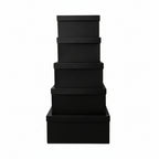 Black Givana gift box with fillers, showcasing a sleek packaging for elegant gift presentation.