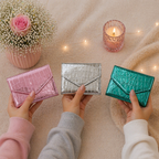 Givana Croco Chic magnetic wallet by SHEIN in a vibrant crocodile-text design, featuring multiple color options.